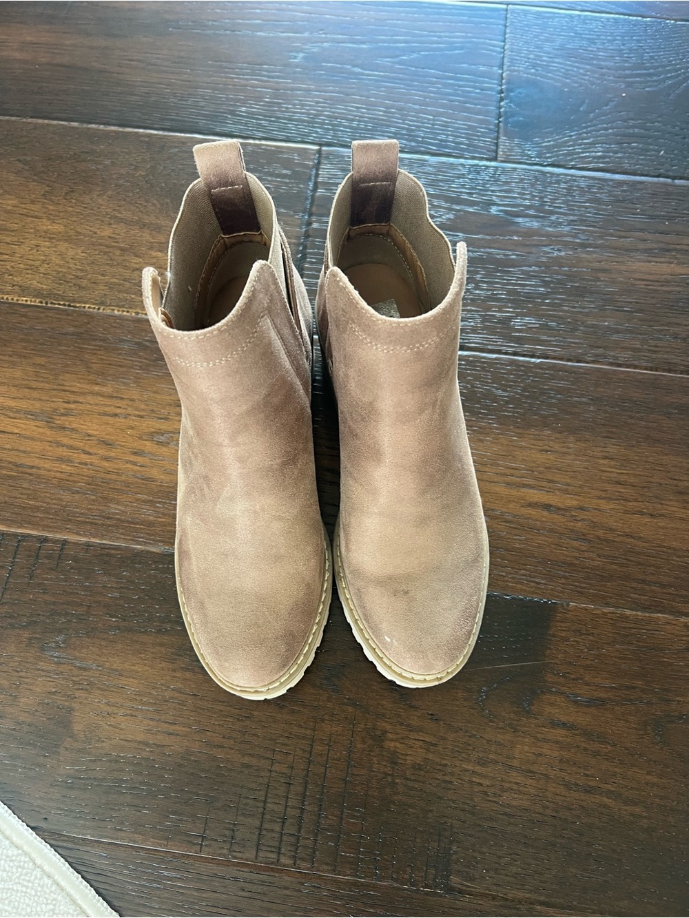 Rielle wedge lug bootie in truffle